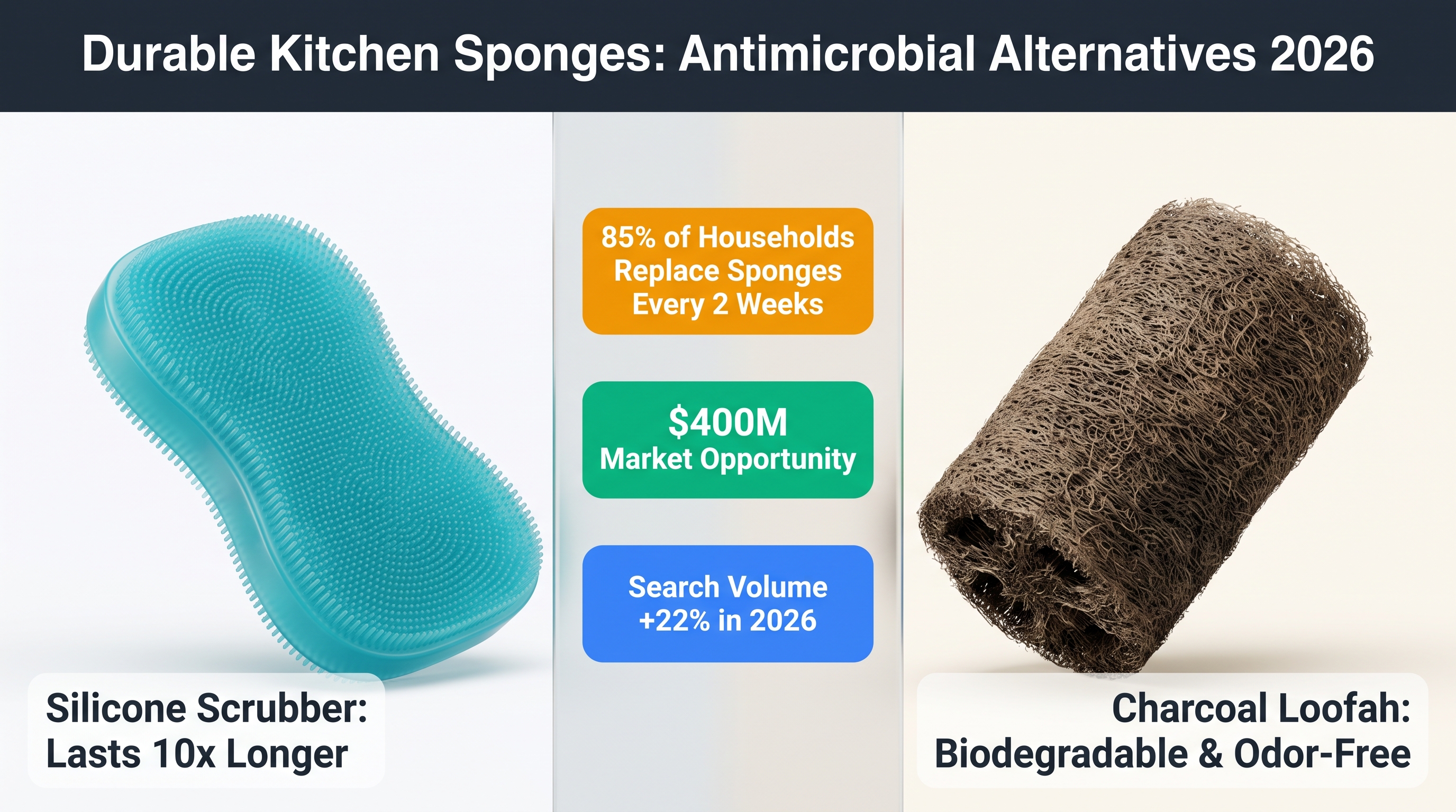 Durable Kitchen Sponges: Eliminating Hygiene Waste 2026