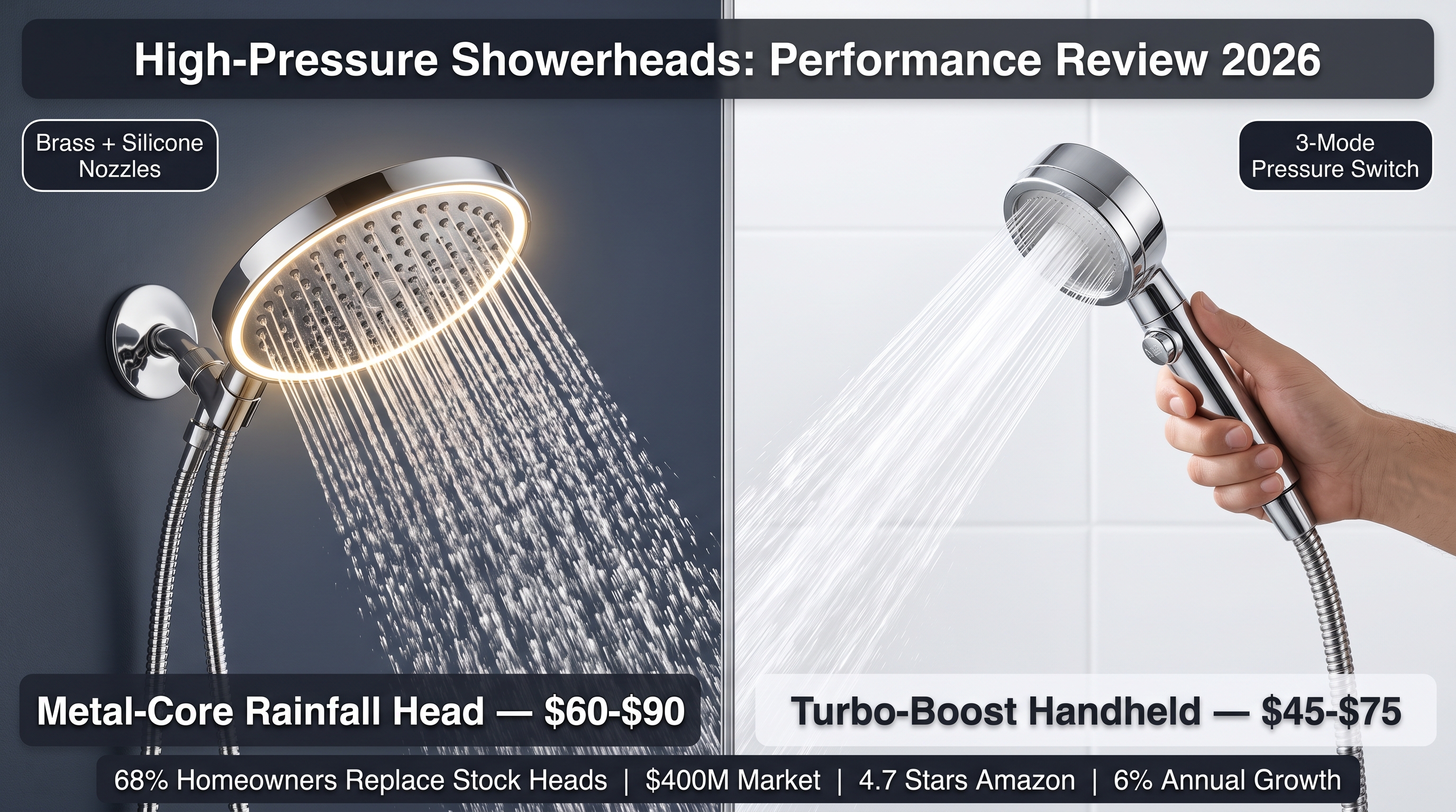 High-Pressure Showerheads: Performance Review 2026